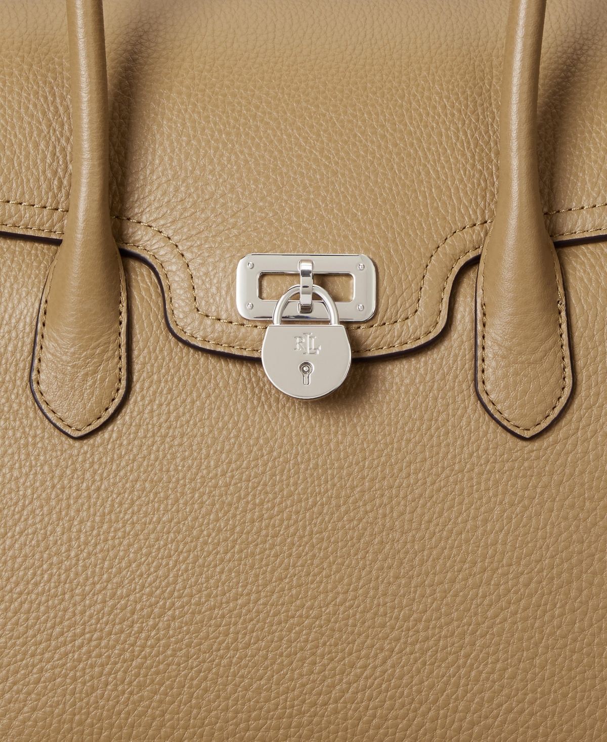 Ralph Lauren Pebbled Leather Extra-large Tanner Satchel In Multi