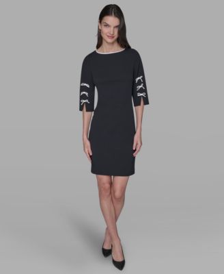 Women's Boat Neck Sheath Dress