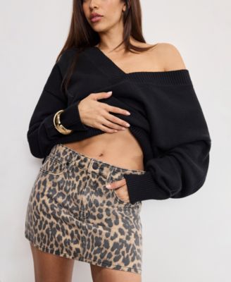 Women's Leopard Pattern Mini Skirt