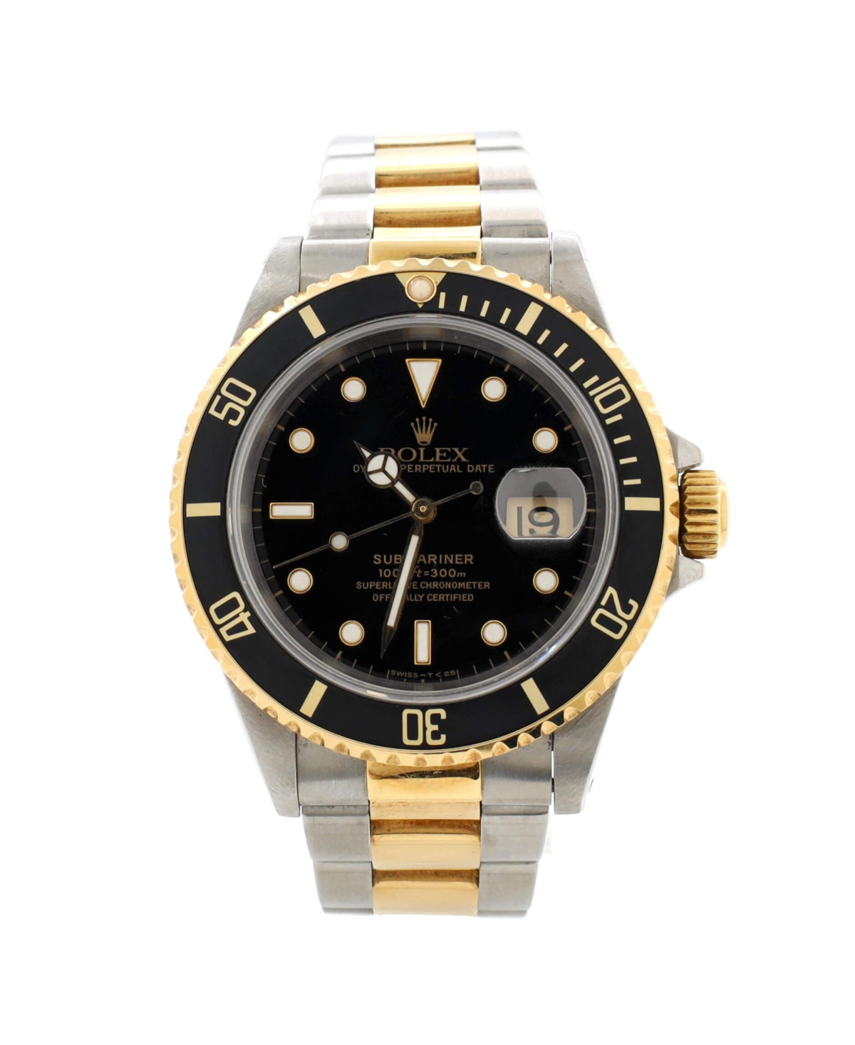Pre-Owned Rolex Oyster Perpetual Submariner Date Automatic Watch in Stainless Steel with Gold 40mm