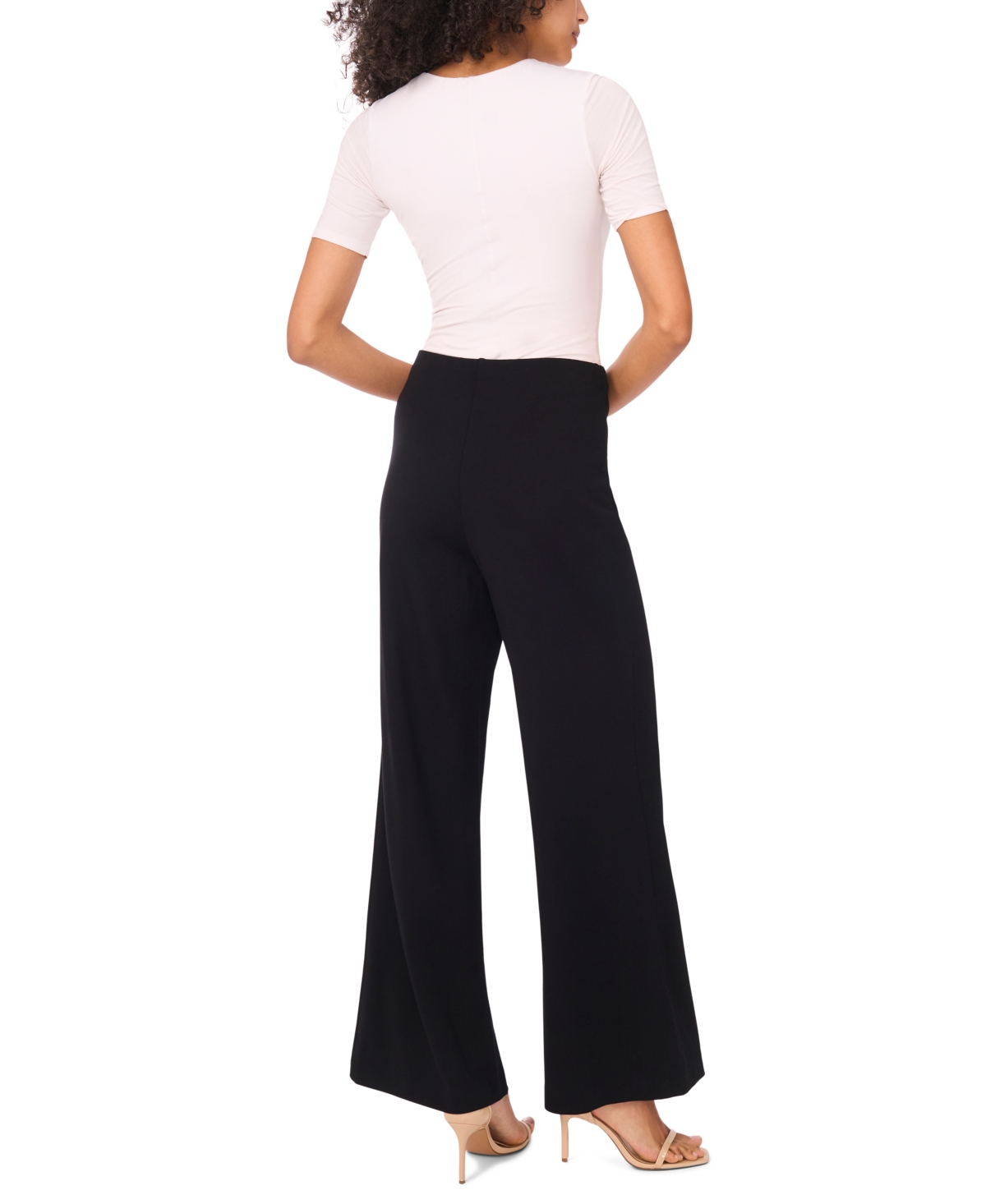 Sam & Jess Women's Ponte Wide Leg Pants In Black