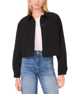 Women's V-Neck Cropped Jacket