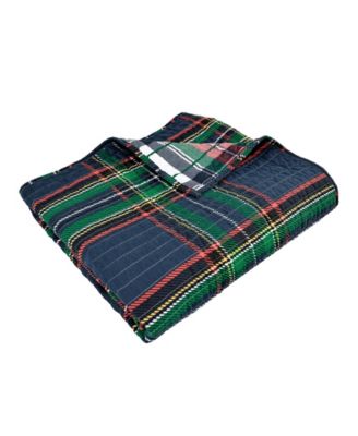 Spencer Red Plaid Reversible Quilted Throw, 60" x 50"