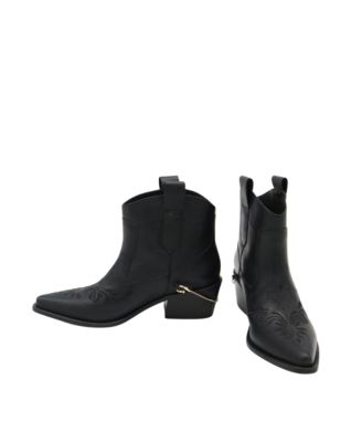 Joy Leather Western Booties