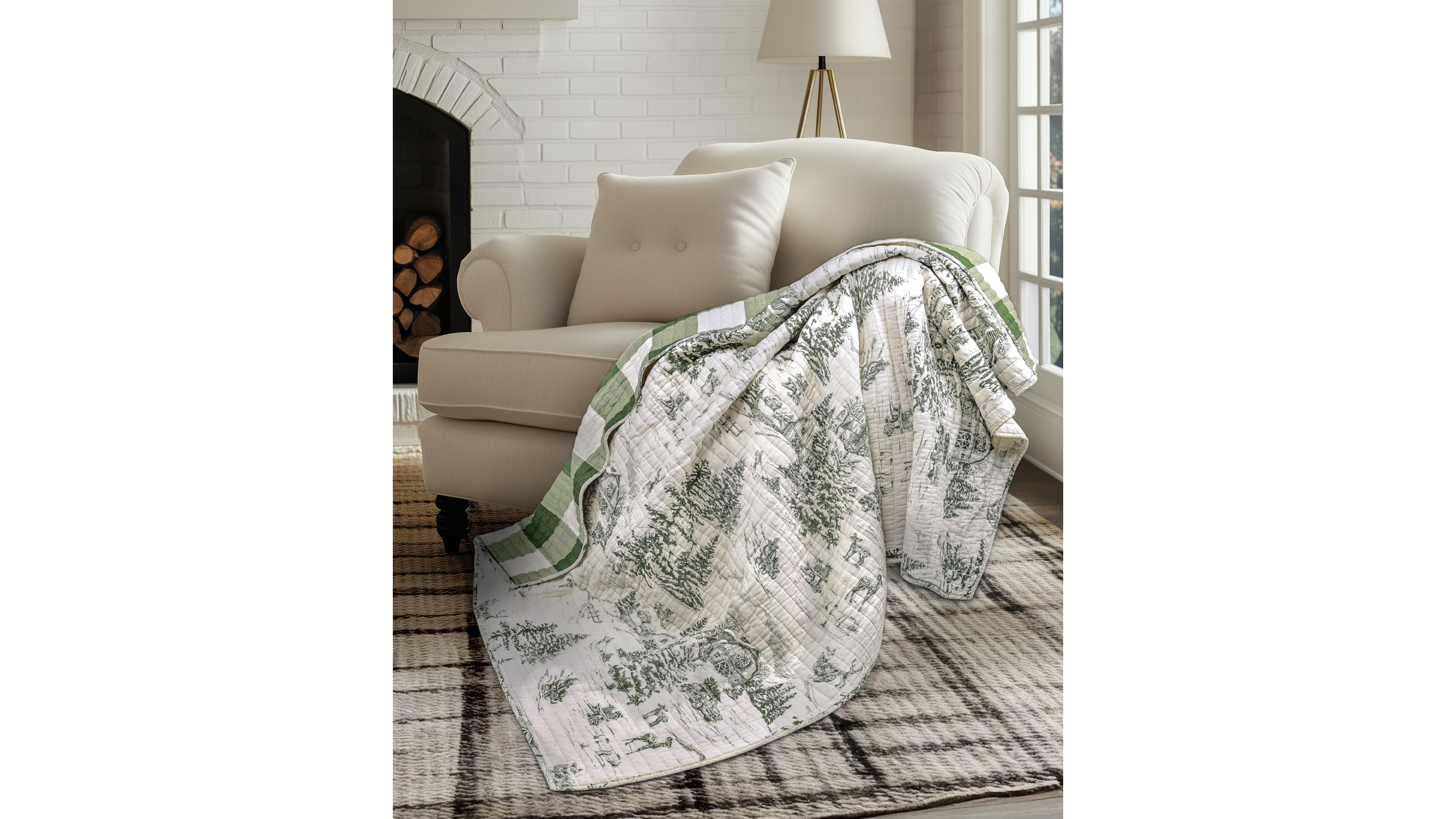 Levtex Winter Sleigh Ride Reversible Quilted Throw, 50" x 60"