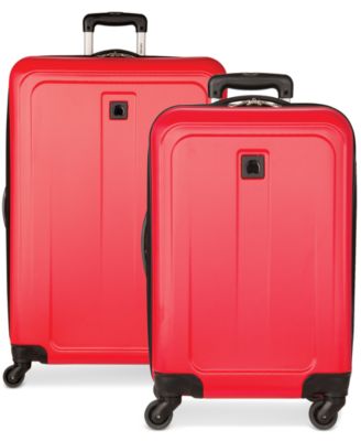 delsey red suitcase