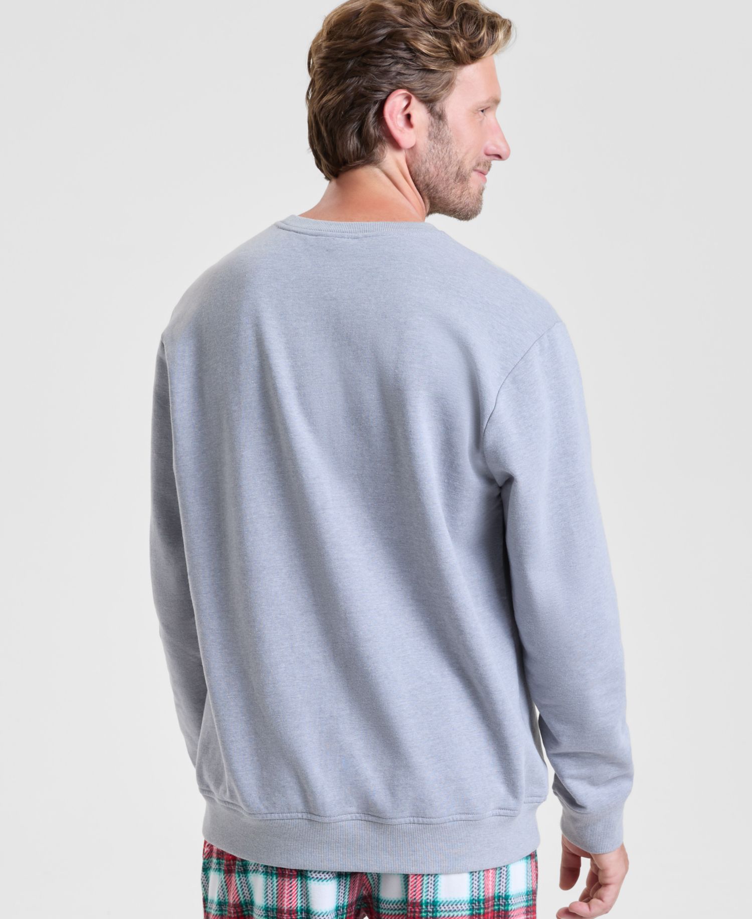 Men's Merry Plaid Appliqu&eacute; Sweatshirt