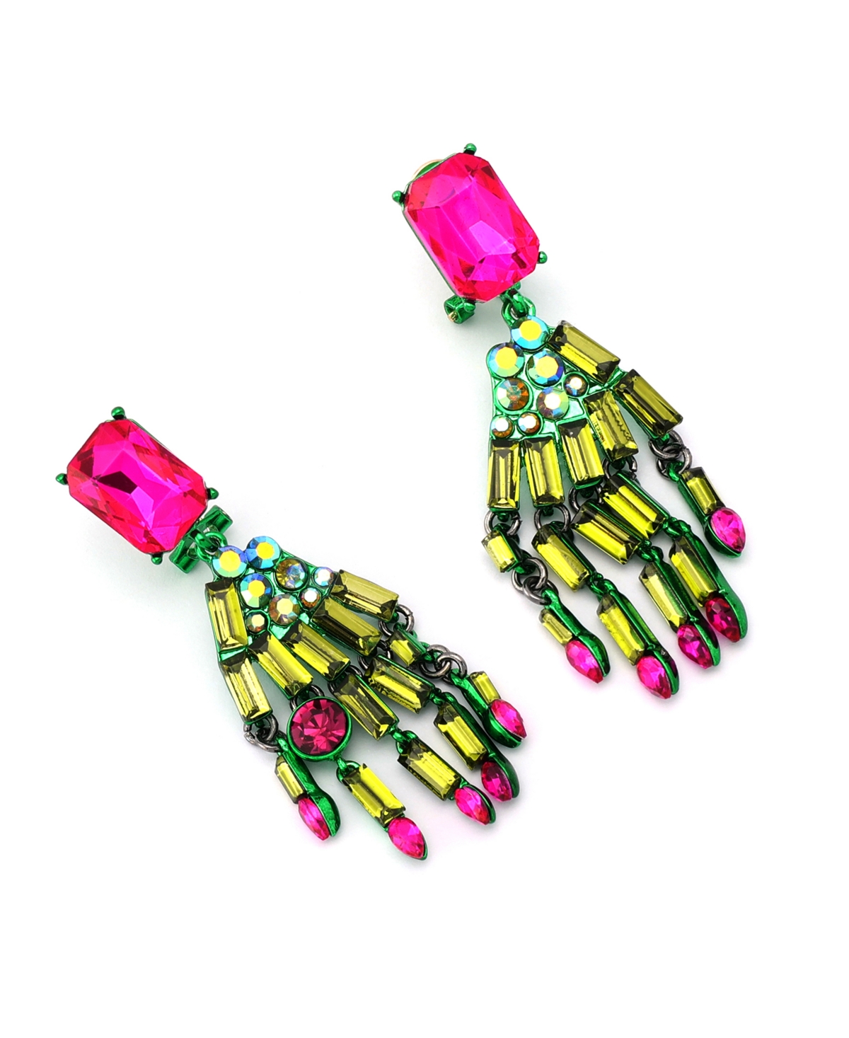 Betsey Johnson Faux Stone Witch Hands Drop Earrings