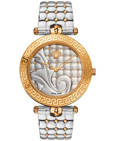 Versace Women's Swiss Vanitas Two-Tone Ion-Plated Stainless Steel Bracelet Watch 40mm VK7230015