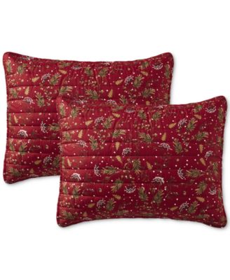 Seventh Studio Ivvy Botanical Print Pinsonic Microfiber Quilt Sets In Red