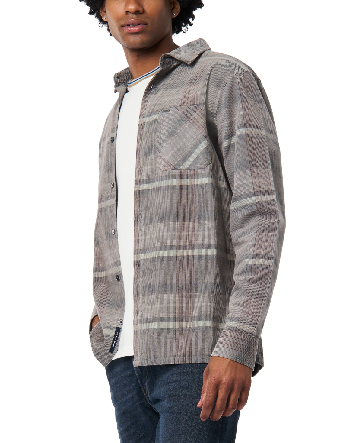 Buffalo David Bitton Men's Sinclair Plaid Baby Cord Shirt