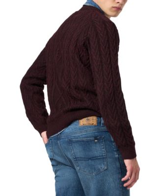 Men's Walder Solid Cable Knit Sweater