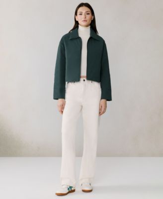 Women's Short Zip-Up Puffer Jacket