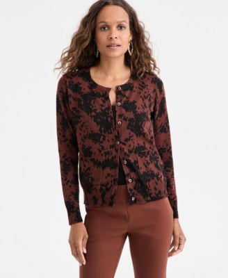 I.N.C. International Concepts - Petite Printed Cardigan