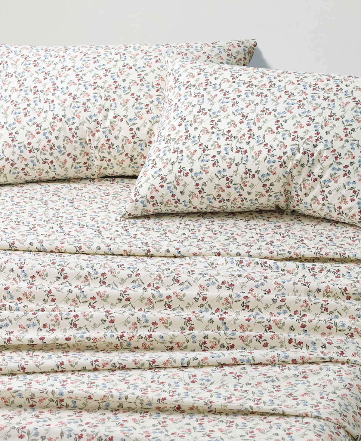 Sunham Microfiber Easy Care Printed 4-pc. Sheet Set, California King