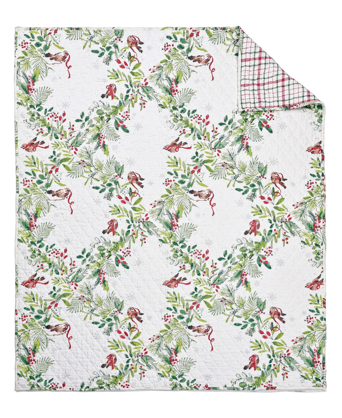 Levtex Tinsel Tidings Reversible Quilted Throw, 50" X 60" In Multi