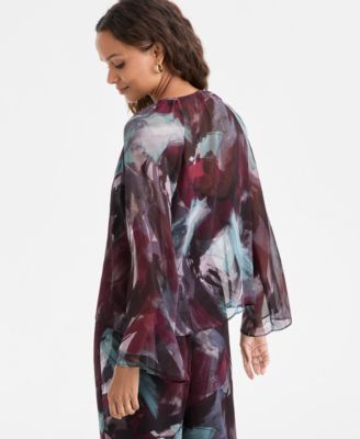 Petite Tie-Front Top, Macy's Exclusive