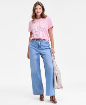 Women's Yes Graphic T-Shirt, Macy's Exclusive