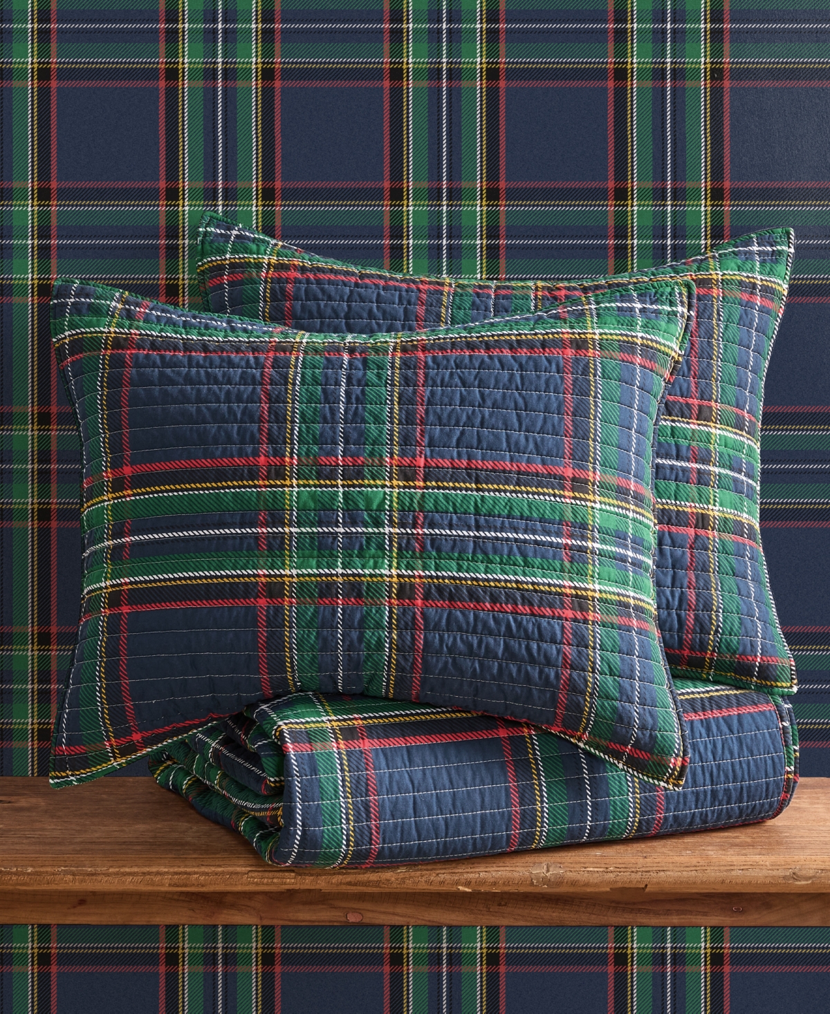 Levtex Spencer Red Plaid Reversible Quilt, King/California King