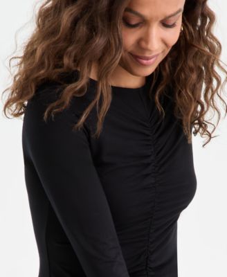 Petite Ruched-Front Top, Macy's Exclusive