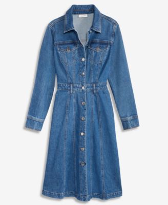 Women's Denim Midi Shirtdress, Macy's Exclusive