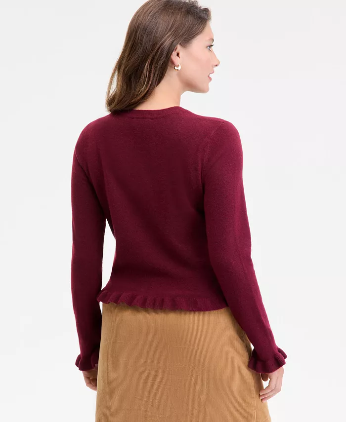 Women's Ruffle-Hem Cardigan - thumbnail 5