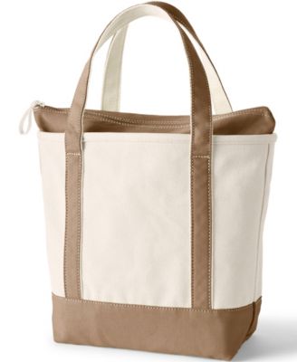 Medium 5 Pocket Zip Top Canvas Tote Bag