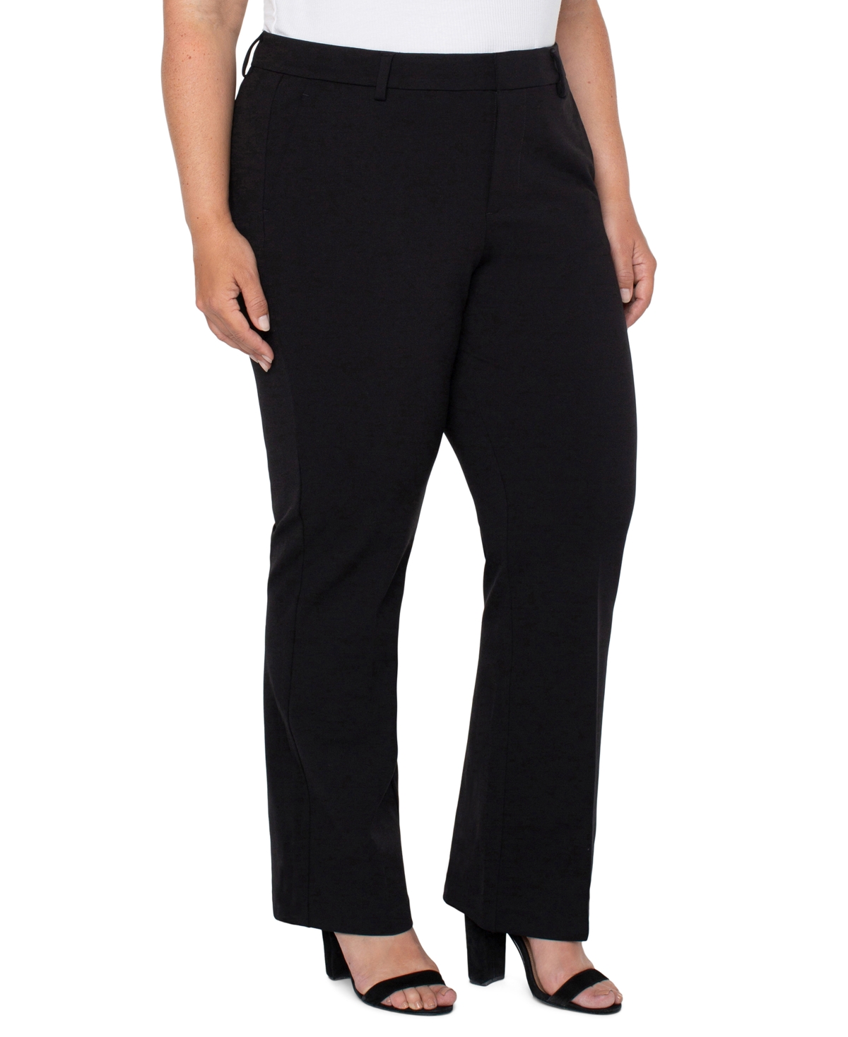 Liverpool Los Angeles Plus Size Kelsey Flare Trousers In Black