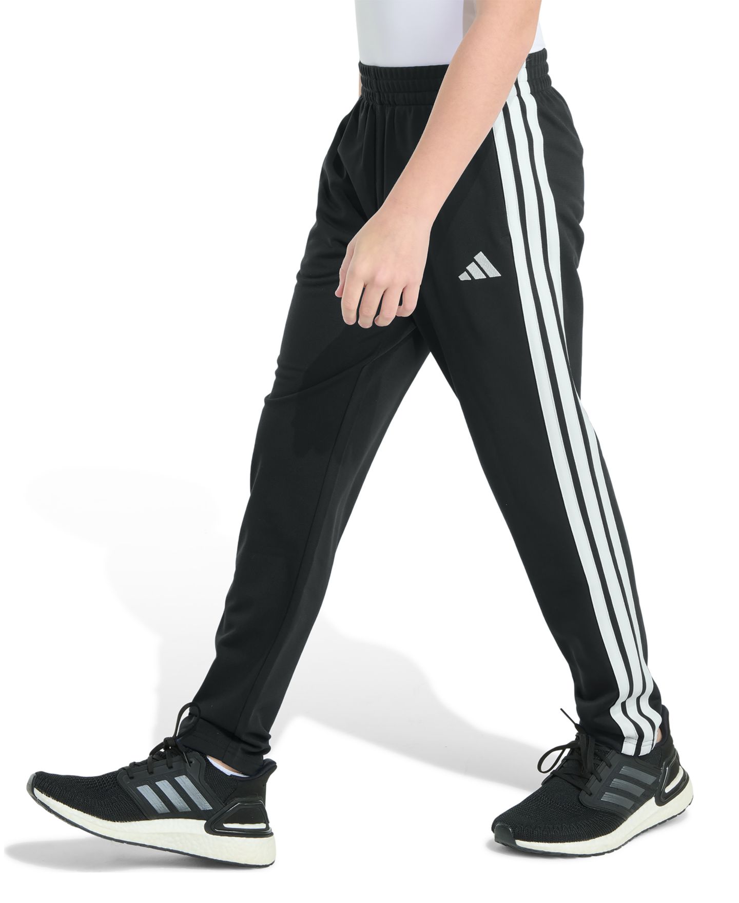Детские спортивные брюки adidas со сборкой на поясе, цвет: Чёрный — фото 8