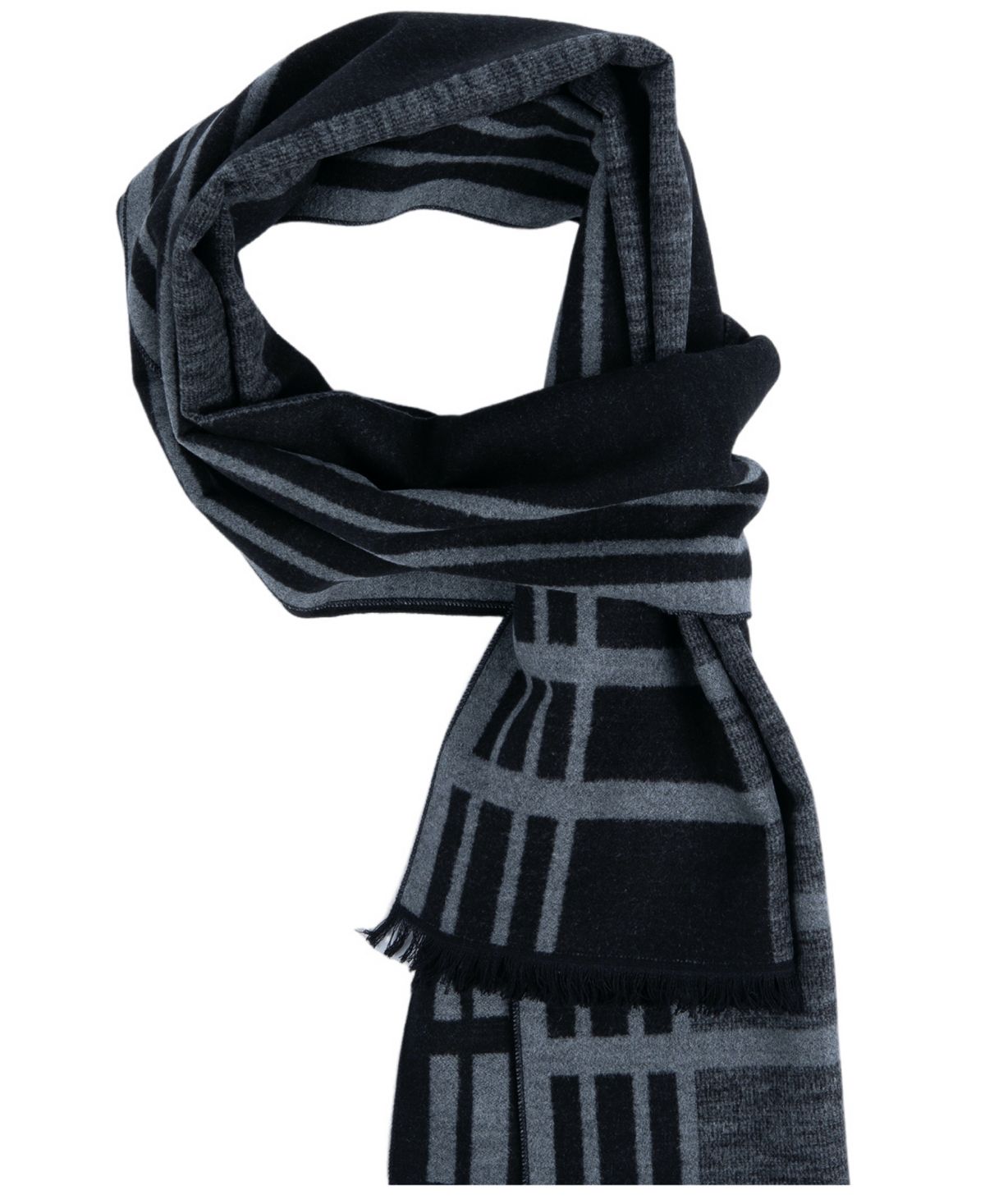 Мужской шарф с клетчатым рисунком