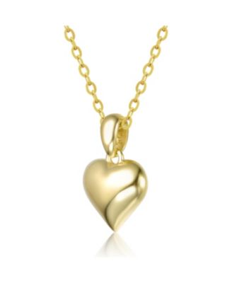 14K Gold Plated Sleek Heart Pendant Necklace