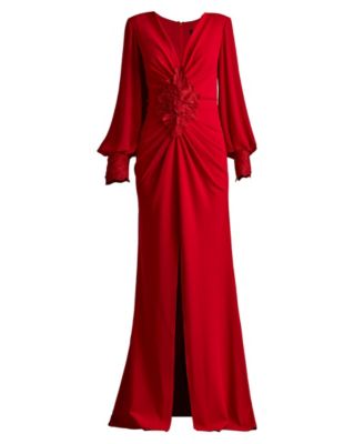 Women's Sahana Bishop Sleeve Plunge Gown