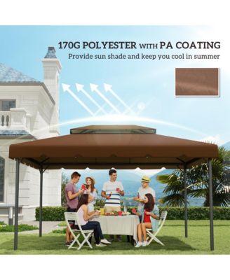 13' x 10' Double Roof Gazebo Replacement Canopy Top Cover