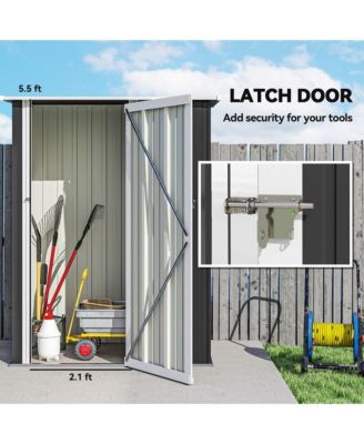 4.7' x 3' Metal Outdoor Storage Shed with Lockable Door