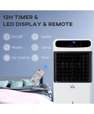 Mobile Air Cooler, Evaporative Ice Cooling Fan Humidifier Unit