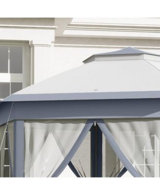 13' x 13' Pop Up Gazebo with 6 Zippe Mesh Netting,