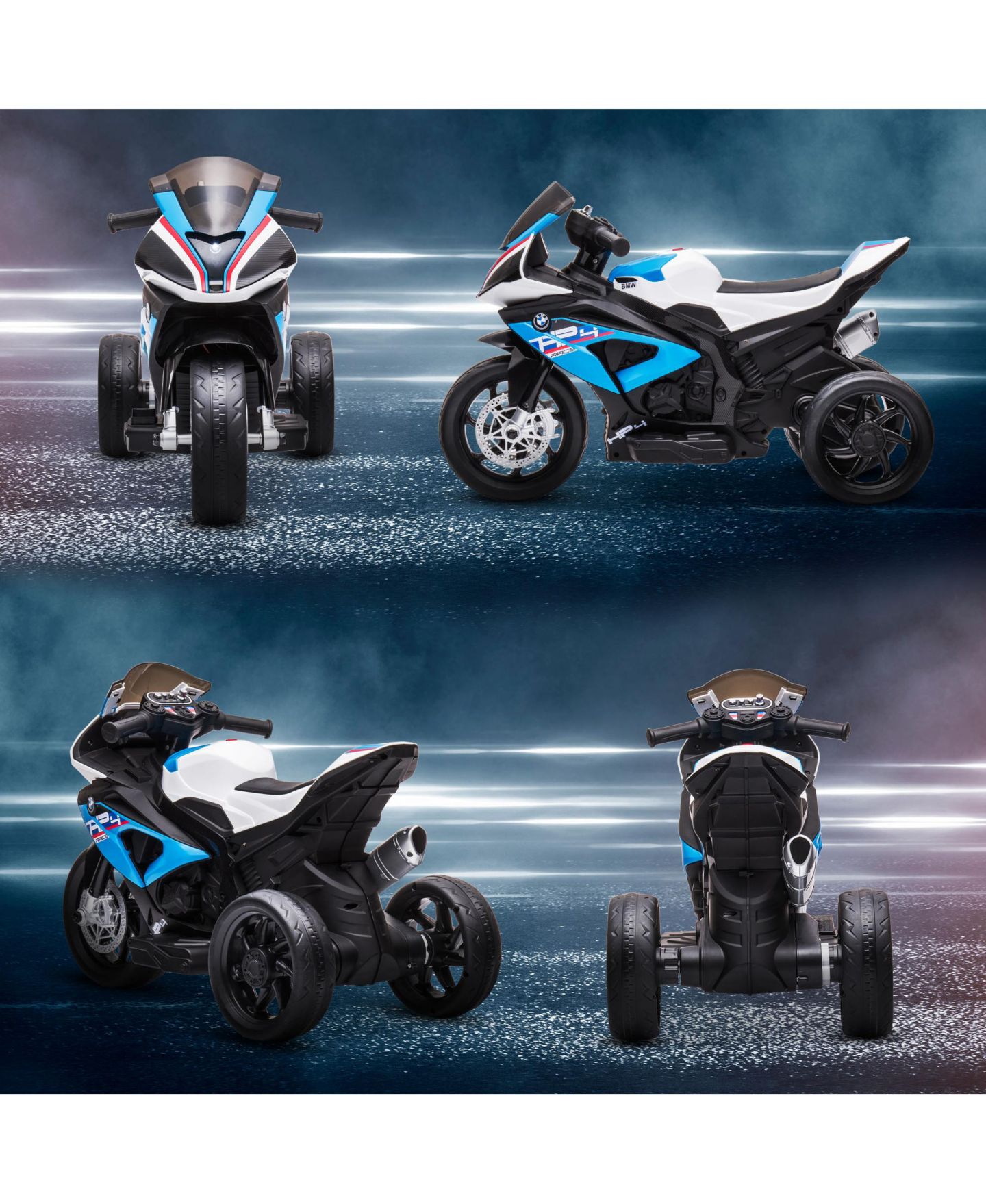 Детская игрушка Aosom Battery-Operated Motorbike with Training Wheels, 65 lbs. Capacity, Ages 1.5+ — фото 8