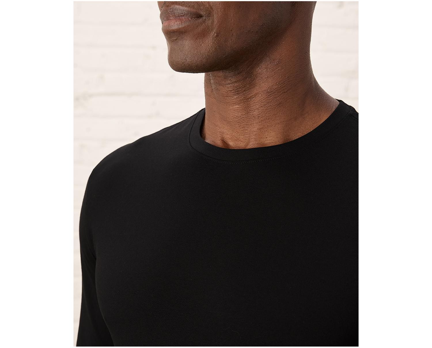 Men's Organic Cotton Luxe Stretch Jersey Slim Long Sleeve Tee