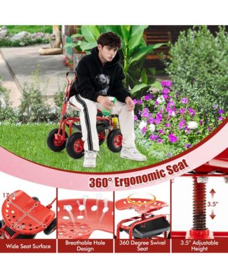 Garden Cart Rolling Work Seat