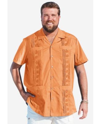 Big & Tall Short-Sleeve Guayabera Shirt