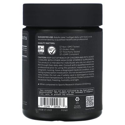 Vitamin D3 Strength mcg 000 IU) - Softgels