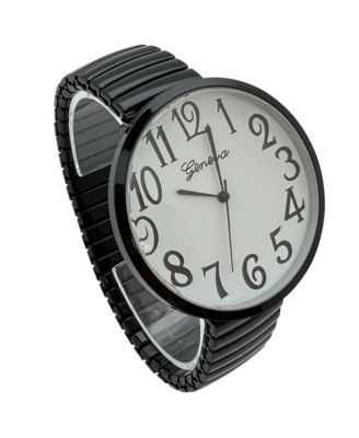 Black Big Face Fun Colors Women Watch