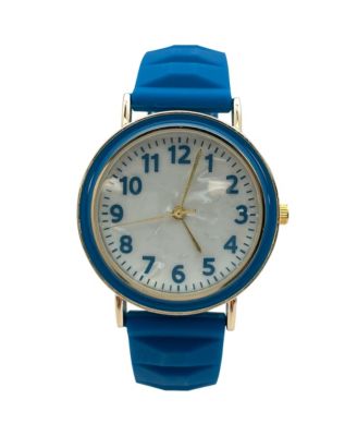 Solid Vibrant Color Everyday Silicone Women Watch, Blue