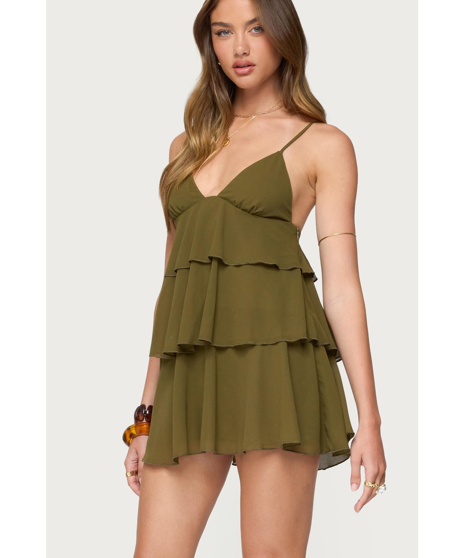 Women's Gwynne Chiffon Ruffled Mini Dress
