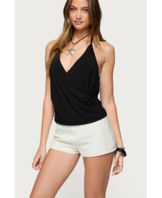 Womens Carmel V Neck Halter Top