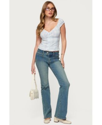 Women's Dolsy Plaid Button Up Top