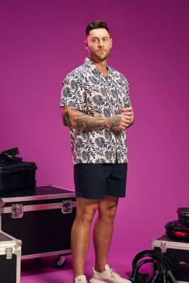 Men's Short Sleeve Large Fern Shirt