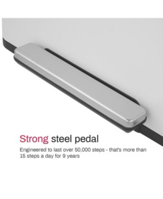 Rectangular Stainless-Steel-Made Matt Black Recycle Step-on Trash Can with Dual 30 liter + 30 liter Compartments for Kitchen