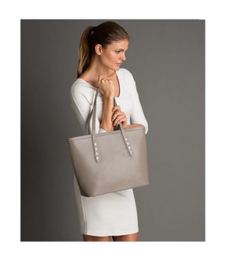 Dark Dune Leather Shoulder Bag Big Work Tote Purse for Women's Laptop Handbag