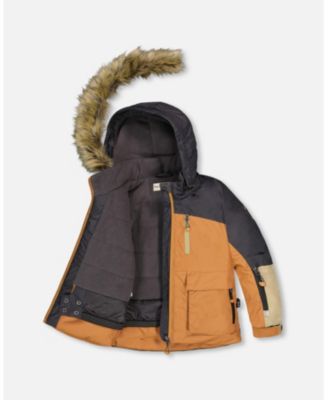 Toddler Boys Two-Piece Play Snowsuit with Colorblocked Jacket Black - Toddler|Child